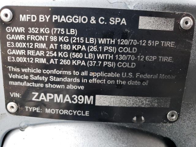 2021 VESPA GTS 300 ZAPMA39M5M5202054