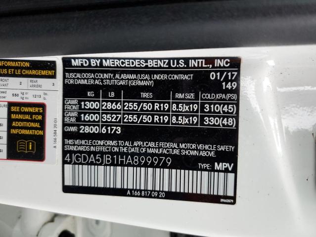 2017 MERCEDES-BENZ GLE 350 4JGDA5JB1HA899979