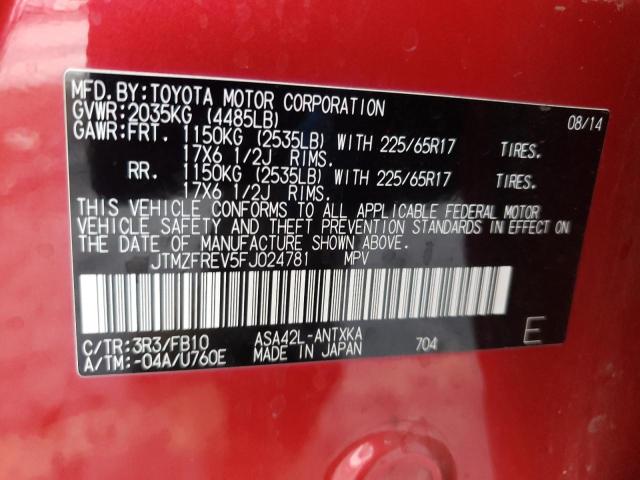 2015 TOYOTA RAV4 LE - JTMZFREV5FJ024781