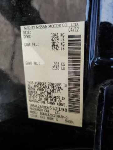 1N4AL2APXCN552198 Nissan Altima Base