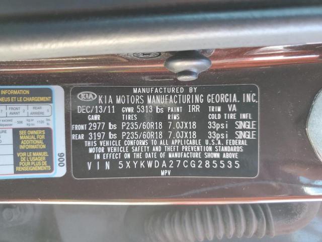 5XYKWDA27CG285535 KIA SORENTO SX