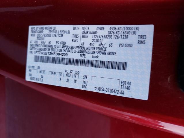 2017 FORD F250 SUPER - 1FT7W2BT2HEB84209