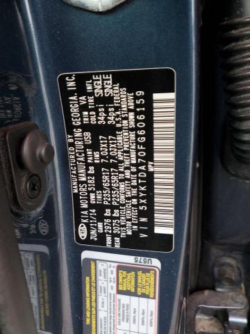 5XYKTDA70FG606159 KIA SORENTO LX