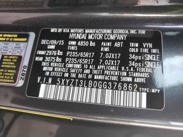 2016 HYUNDAI SANTA FE S 5XYZT3LB0GG376862