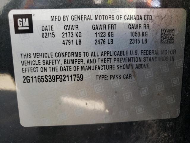2015 CHEVROLET IMPALA LTZ - 2G1165S39F9211759