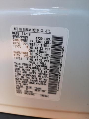 JN8AT2MVXLW132864 Nissan ROGUE S