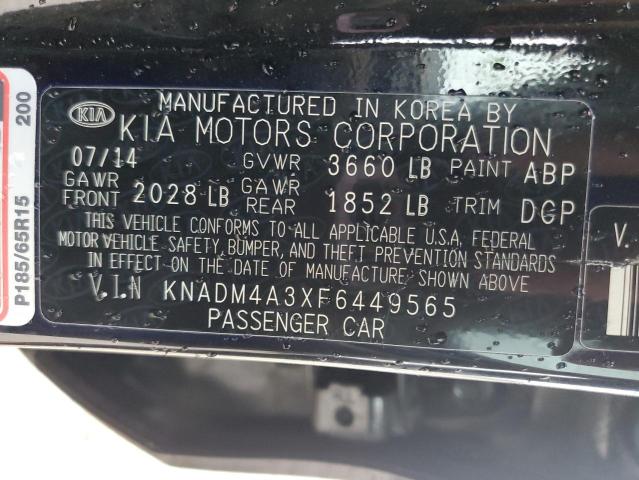 KNADM4A3XF6449565 KIA RIO LX