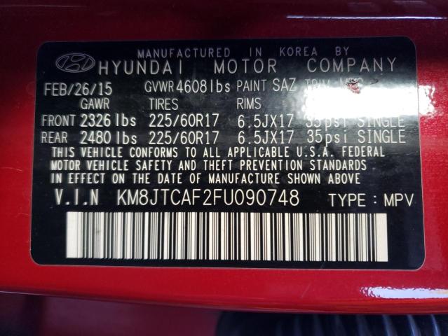 2015 HYUNDAI TUCSON GLS - KM8JTCAF2FU090748