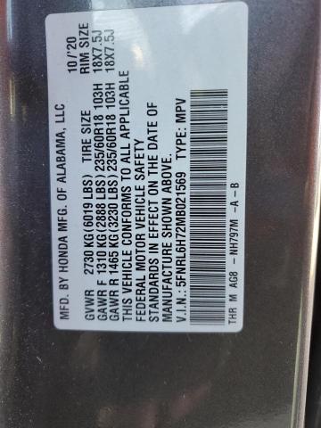 5FNRL6H72MB021569 2021 HONDA ODYSSEY - Image 13