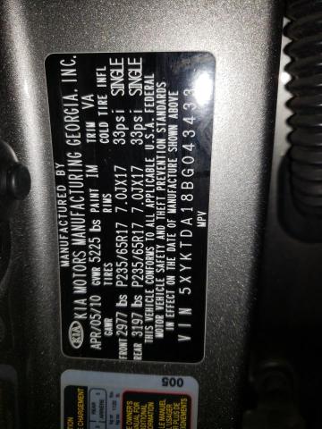 5XYKTDA18BG043433 KIA Sorento Base