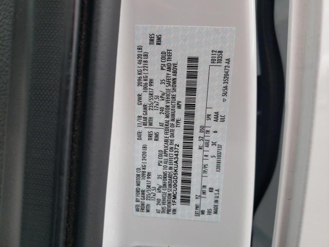 2019 FORD ESCAPE SE - 1FMCU0GD5KUA34372