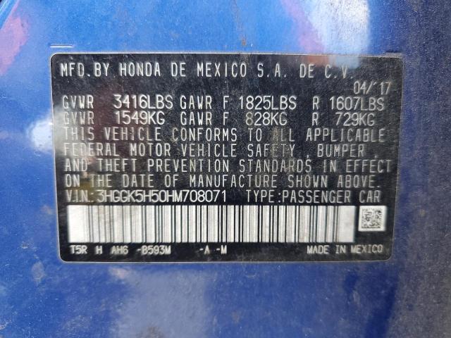 2017 HONDA FIT LX - 3HGGK5H50HM708071