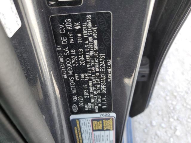 3KPF34AD2LE224781 KIA Forte Gt Line