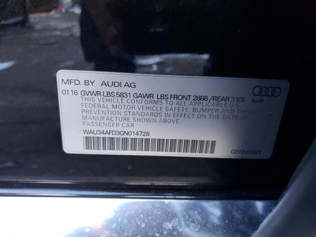 2016 AUDI A8 L QUATT - WAU34AFD3GN014728