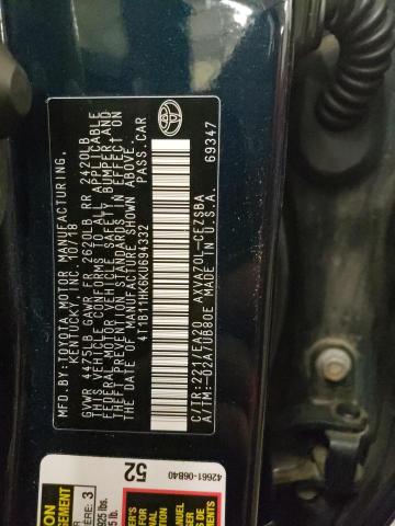 2019 TOYOTA CAMRY L - 4T1B11HK6KU694332