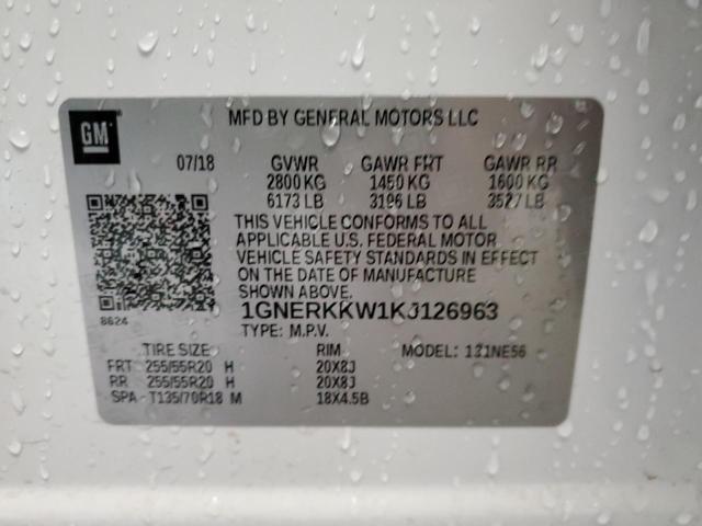 2019 CHEVROLET TRAVERSE P - 1GNERKKW1KJ126963