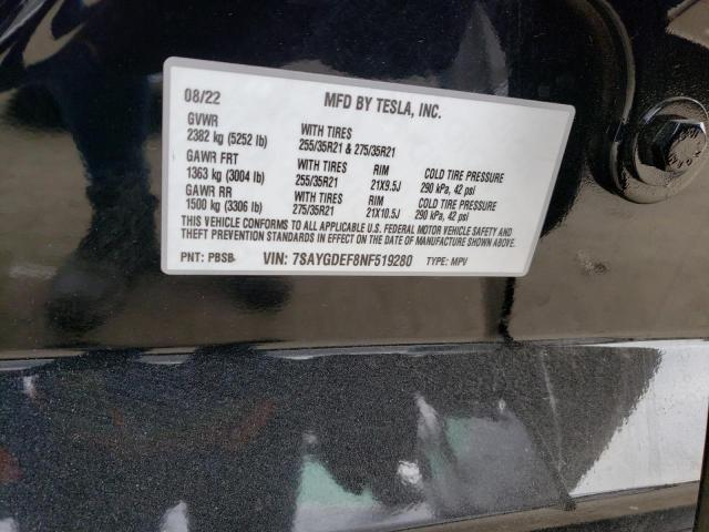 7SAYGDEF8NF519280 Tesla Model Y