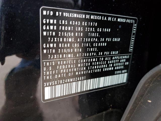 2022 VOLKSWAGEN TAOS SE - 3VVSX7B24NM024691