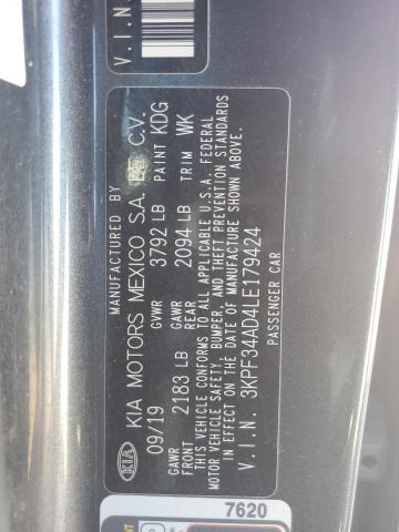 3KPF34AD4LE179424 KIA Forte Gt Line