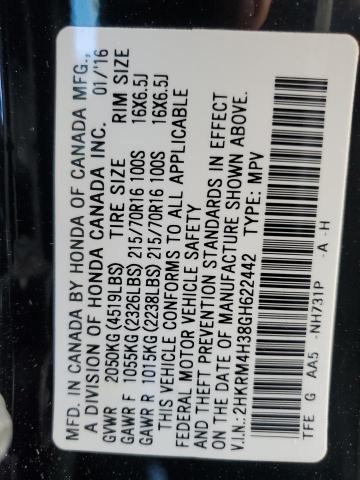2016 HONDA CR-V LX 2HKRM4H38GH622442