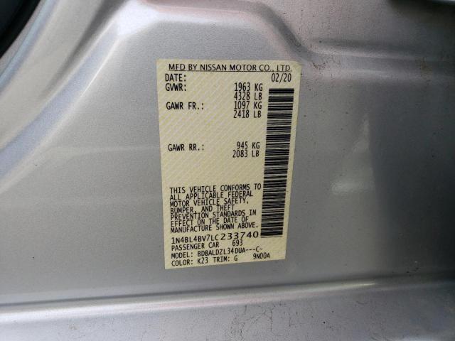 2020 NISSAN ALTIMA S - 1N4BL4BV7LC233740