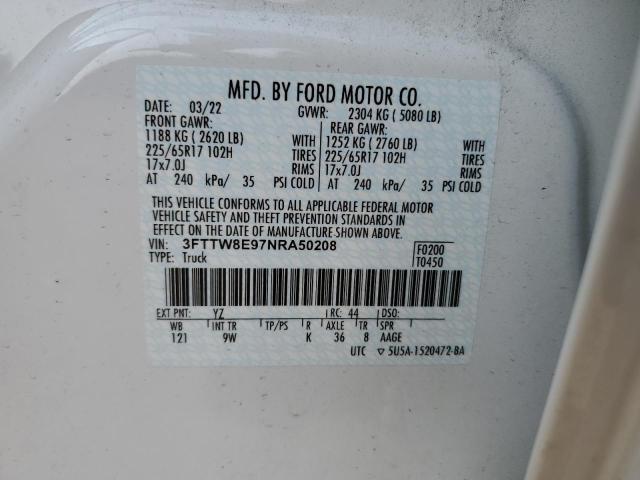 2022 FORD MAVERICK X - 3FTTW8E97NRA50208