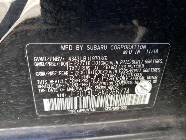 JF2GTAEC8K8266774 Subaru Crosstrek Premium