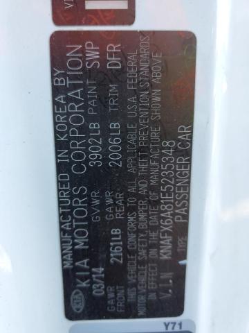 KNAFX6A81E5235348 KIA FORTE EX