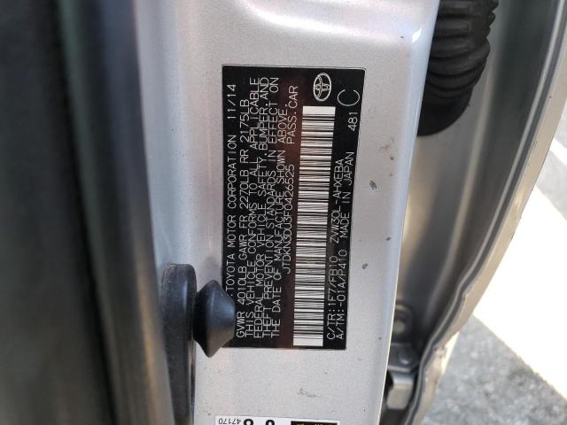 2015 TOYOTA PRIUS - JTDKN3DU3F0426525
