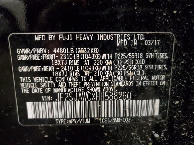 JF2SJAWCXHH588260 Subaru Forester 2.5i Touring