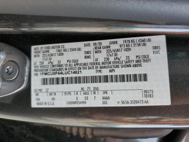 2020 FORD ESCAPE S 1FMCU0F64LUC14821
