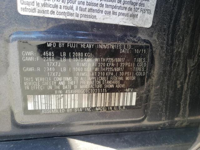 4S4BRBGC0C3223115 Subaru Outback 2.5i Premium