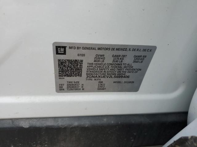 2020 CHEVROLET EQUINOX LT - 3GNAXUEV2LS699406