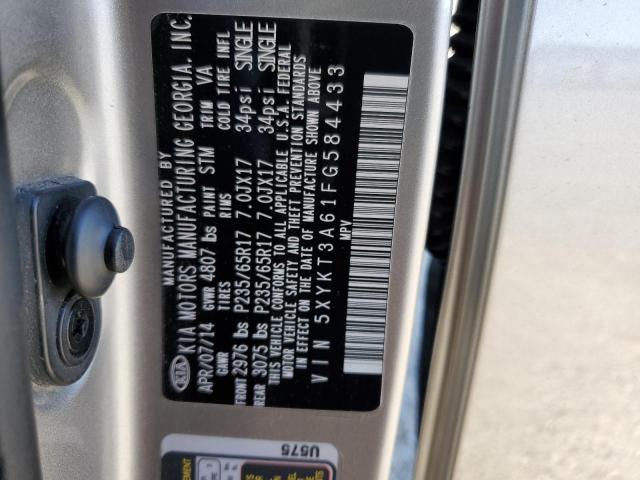 5XYKT3A61FG584433 KIA SORENTO LX