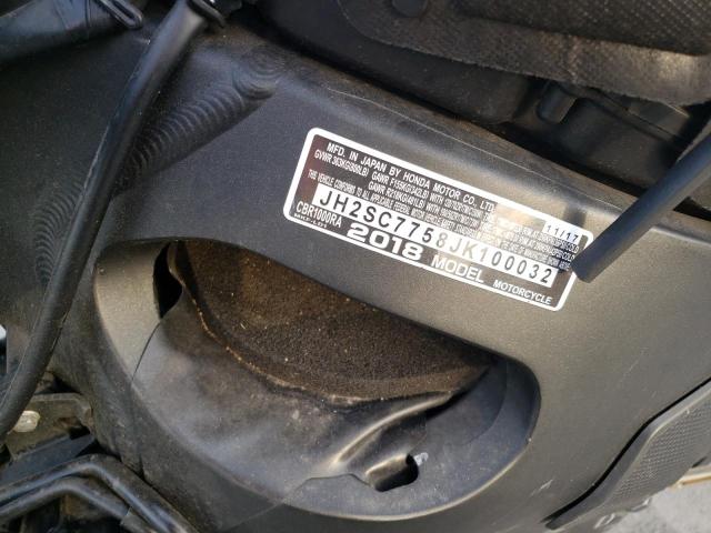 2018 HONDA CBR1000 RA JH2SC7758JK100032