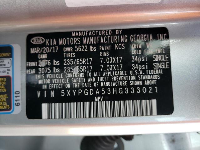 5XYPGDA53HG333021 KIA SORENTO LX