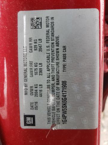 1G4PW5SK6G4171908 Buick Verano Sport Touring