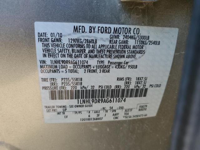 1LNHL9DR9AG611074 Lincoln MKS