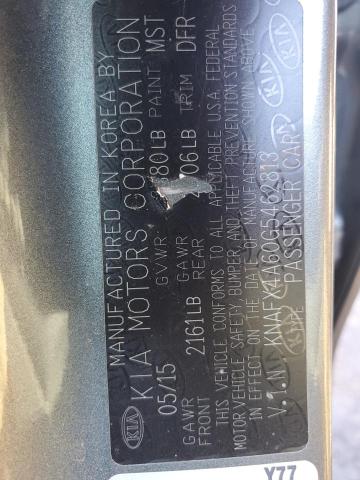 KNAFX4A60G5462813 KIA FORTE LX