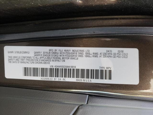 4S4WX93D584418918 Subaru Tribeca Limited