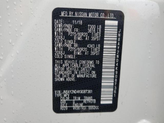 2019 NISSAN ARMADA SV - JN8AY2ND4K9087361