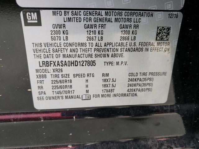 2017 BUICK ENVISION P - LRBFXASA0HD127805