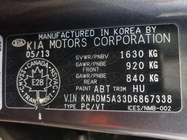 KNADM5A33D6867338 KIA RIO LX