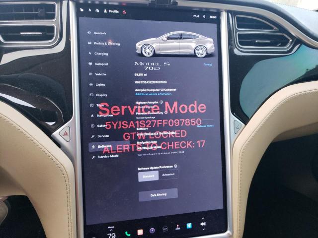 2015 TESLA MODEL S 70 - 5YJSA1S27FF097850