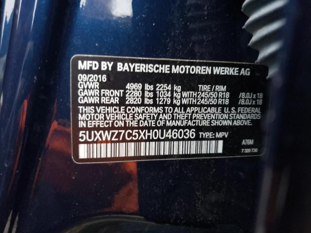 5UXWZ7C5XH0U46036 BMW X3 Sdrive28i