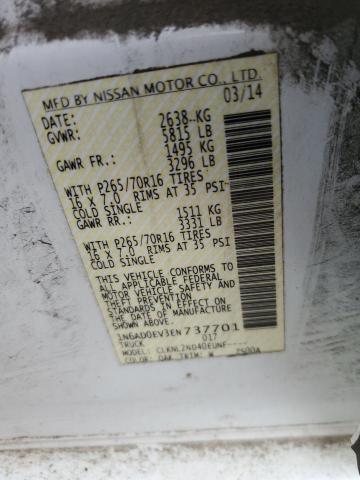 1N6AD0EV3EN737701 Nissan FRONTIER S