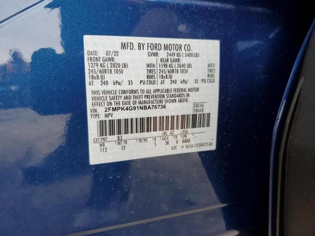 2022 FORD EDGE SE - 2FMPK4G91NBA76736