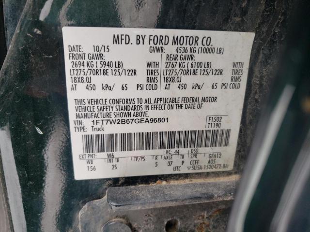 2016 FORD F-250 SUPE 1FT7W2B67GEA96801
