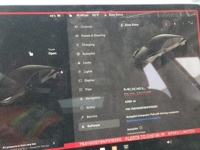 7SAYGDEF8NF519280 Tesla Model Y