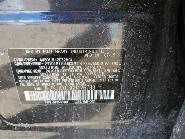 JF2SJAXC3GH426788 Subaru Forester 2.5i Touring